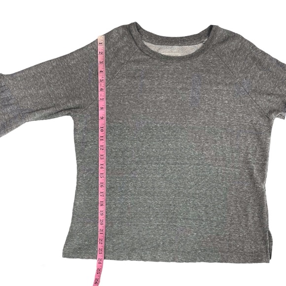 Current/Elliott The Ruffle Sleeve Sweatshirt in Heather Grey Size 2; US Medium - Picture 11 of 16